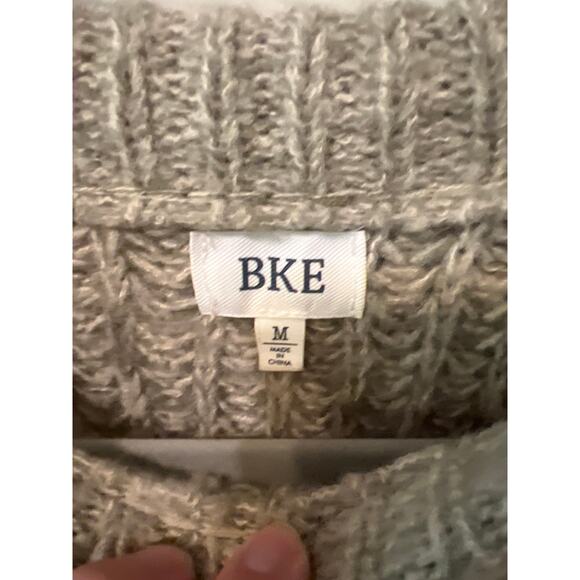 Buckle BKE Marled Color Block Brown Olive Striped Sweater Women's Size Medium - Picture 3 of 6